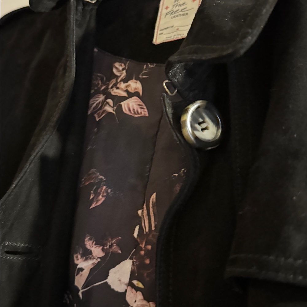 We The Free people Black sueded goat Leather Jacket - Picture 6 of 9